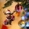 Cartoon Elk Hanging Oranments 2D Acrylic Christmas Elk Fashion Xmas Tree Elk Pendants  New Years