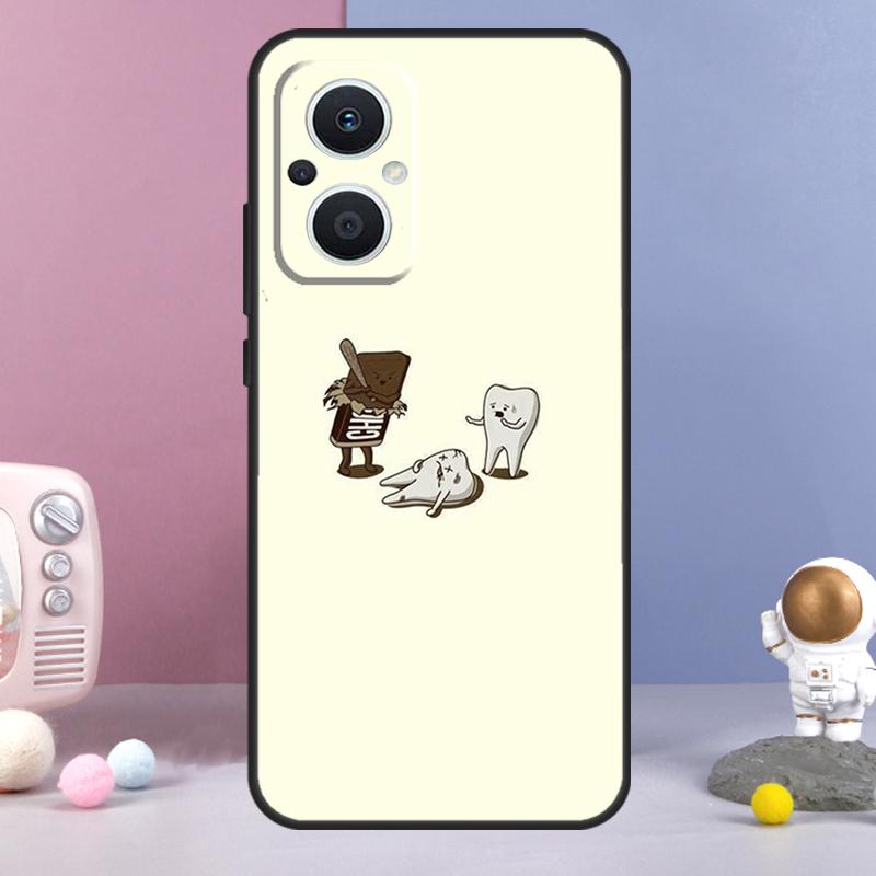 

Чехол для телефона OPPO Reno 8 Lite 11F 12F 13F 14F 10 11 12 13 14 Pro OPPO Find X9 X5 X6 X8 Pro с рисунком Зубной врач OPPO Reno13 Pro