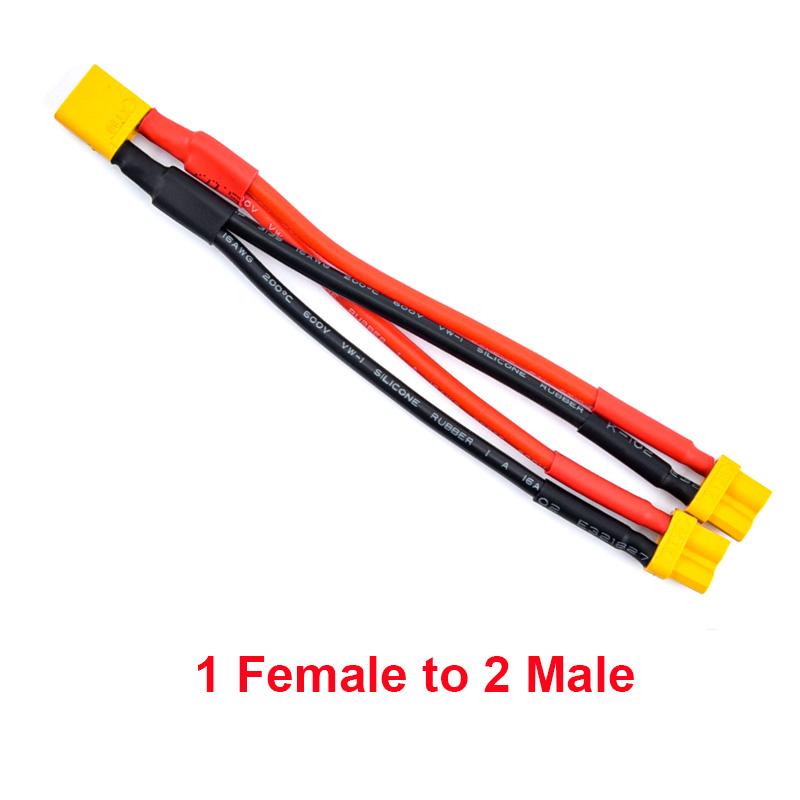 

XT30 XT-30 Female / Male Parallel cable wire Y lead 18AWG 10CM Battery Charger Cable For Rc Drone Car Battery Y5095YY-