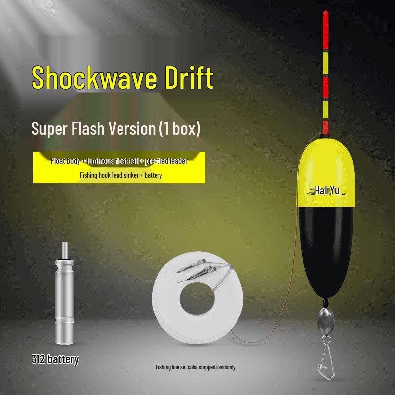 Schockwellen-Selbstnivellierender Elektronischer Nachtangel-Schwimmer - Hohe Empfindlichkeit, Langes Schwanzdesign, Keine Einstellungen Erforderlich