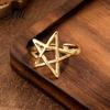 Hollow Star Shape Finger Ring Thumb Adjustable Opening Design Titanium