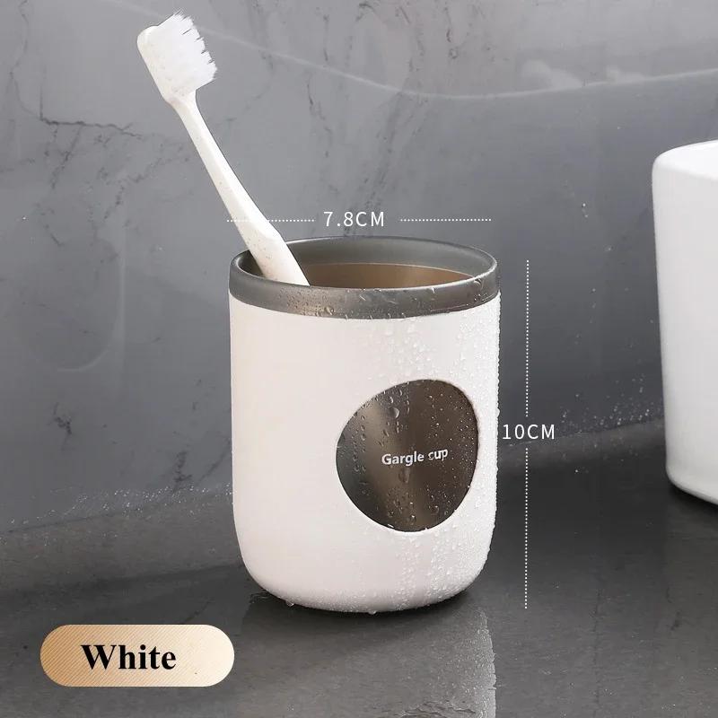 

Portable Travel Couple Toothbrush Cup Storage Holder, Mouthwash Cups, Water Mug, Bathroom Accessories белый