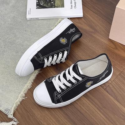 2026Women's Casual Sports Shoes Autumn New Round Head Front Lacing Cloth Soft Sole Non-slip Low Top Single Shoes