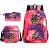 Poppy's Game Time Starry Sky Elementary School Bag Nightmare Animal Large Capacity Backpack Three-piece Set