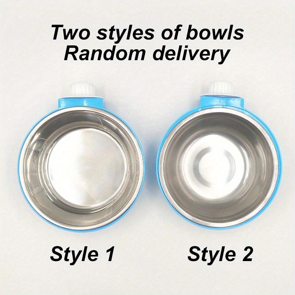 1 Stück Edelstahl Hänge-Futternapf im Zufallsstil, Kippsicherer Kaninchen-Fressnapf, Abnehmbar & Leicht zu Reinigen, Geeignet für Kleintiere, Katze und Hund