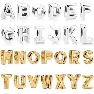 Klassiek En Minimalistisch Koper En Goud 26 Letters A-Z Bedelkralen Geschikt Voor Armbanden Kettingen DIY Boutique Feest Sieraden