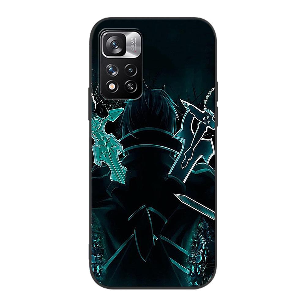 

Чехол Sword Art Online 3 Alicization для Xiaomi Redmi Note 9S 9 8 10 11 Pro 9C 9A 7 8T 7A 8A 6A 6 10S, черный мягкий чехол для мобильного телефона Redmi 6