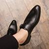 Summer casual youth tide British retro business pointed breathable leather shoes