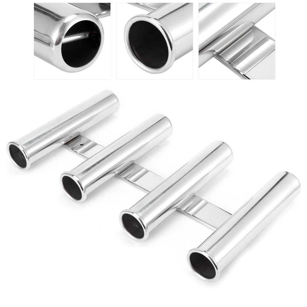 Fishing Rod Holder 4 Tube Racks Vertically Mounted Stainless Steel Hardware for Marine Yacht Boat