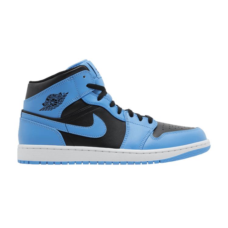 Jordan 1 Mid Университетский синий черный 45
