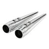 Motorcycle 4" Megaphone Tappered Slip On Dual Exhaust For Harley Road King Glide 1995-2016