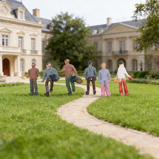 100Pcs Mini People Figurines 1/100 Scale Hand-painted Tiny Sitting Standing People Figure Models Miniature Scenes Architectural Project Dollhouse