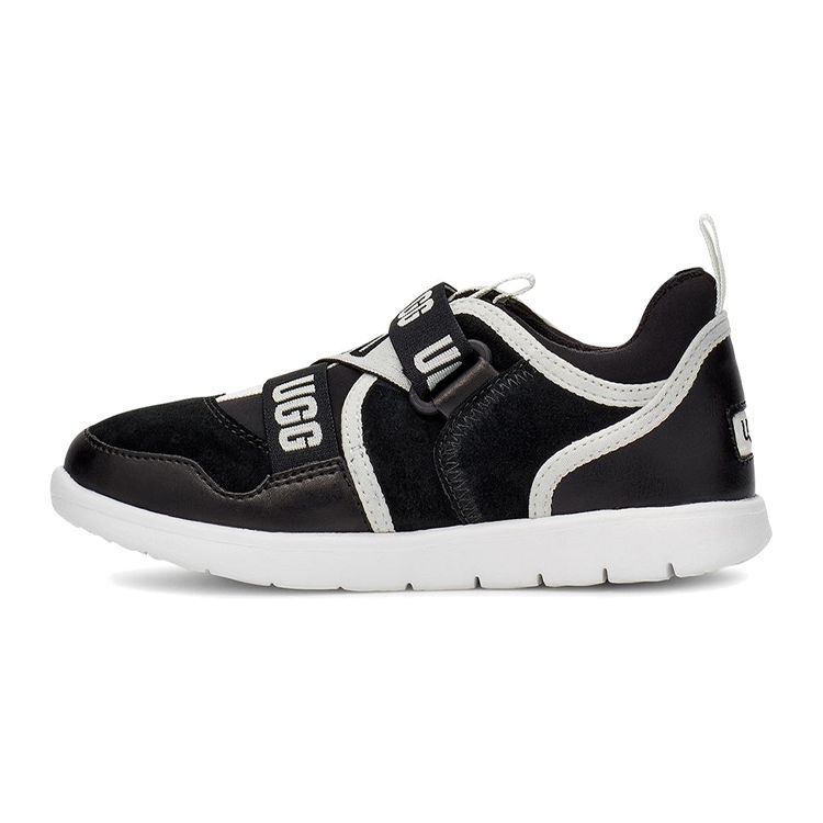 UGG Cloudlet Sneaker Comfortable Breathable Casual Running Shoes Kids Sneaker Black White 1107979K- BWHT