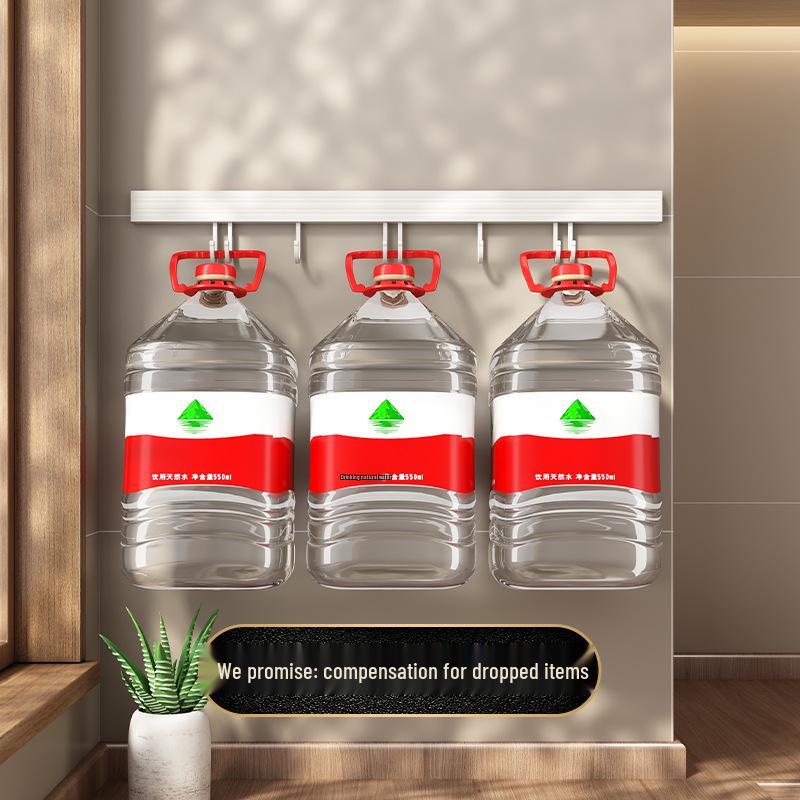 Witte Keuken Wandhaakrek Zonder Boren – Ruimtebesparende Aluminium Ophangstangen voor Lepels & Spatels