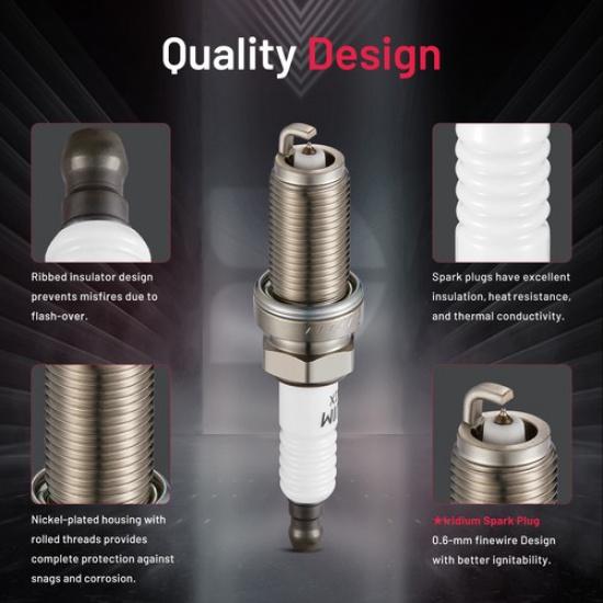 Set Of 4 Iridium Spark Plugs 2309 For YAMAHA 2014-2016 FC1800