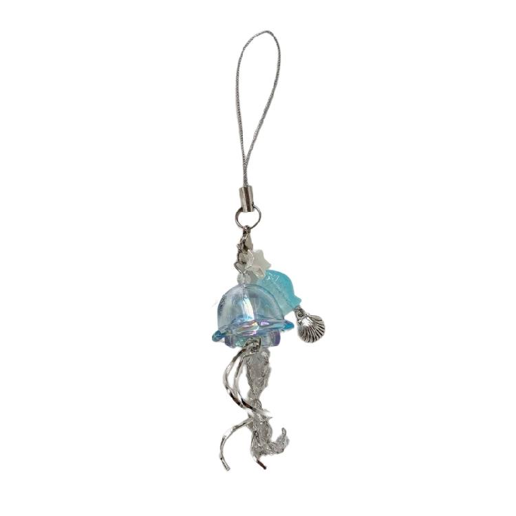 Unique Jellyfish Phone Accessory Acrylic Mobile Strap Phone Pendant for Adding a Touch of Oceanic Charm to Your Outfits