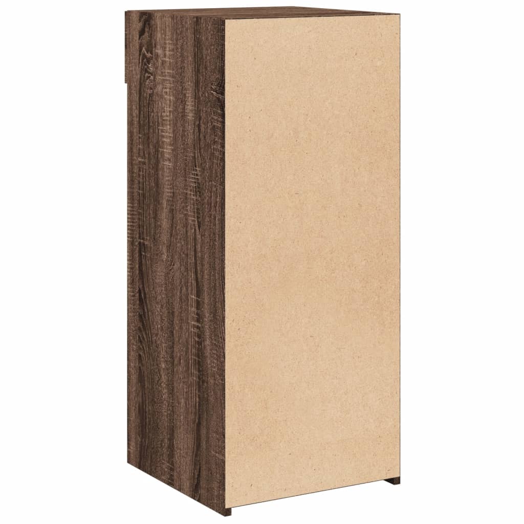 Sideboard Brown Oak Effect 40 X 42.5 X 93 Cm Engineered Wood