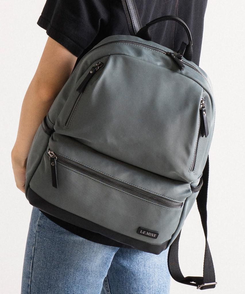 Lemine Nylon One-Day Backpack (Gray)