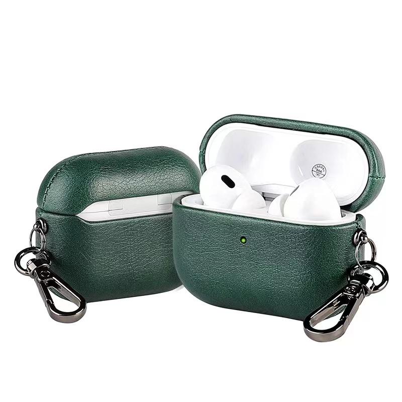 Luxury Oil Leather Headphone Case For Airpods 1 2 3 4 Pro2 Pro3 Bluetooth Case Business PC Hard Shockproof Earphone Cover Funda