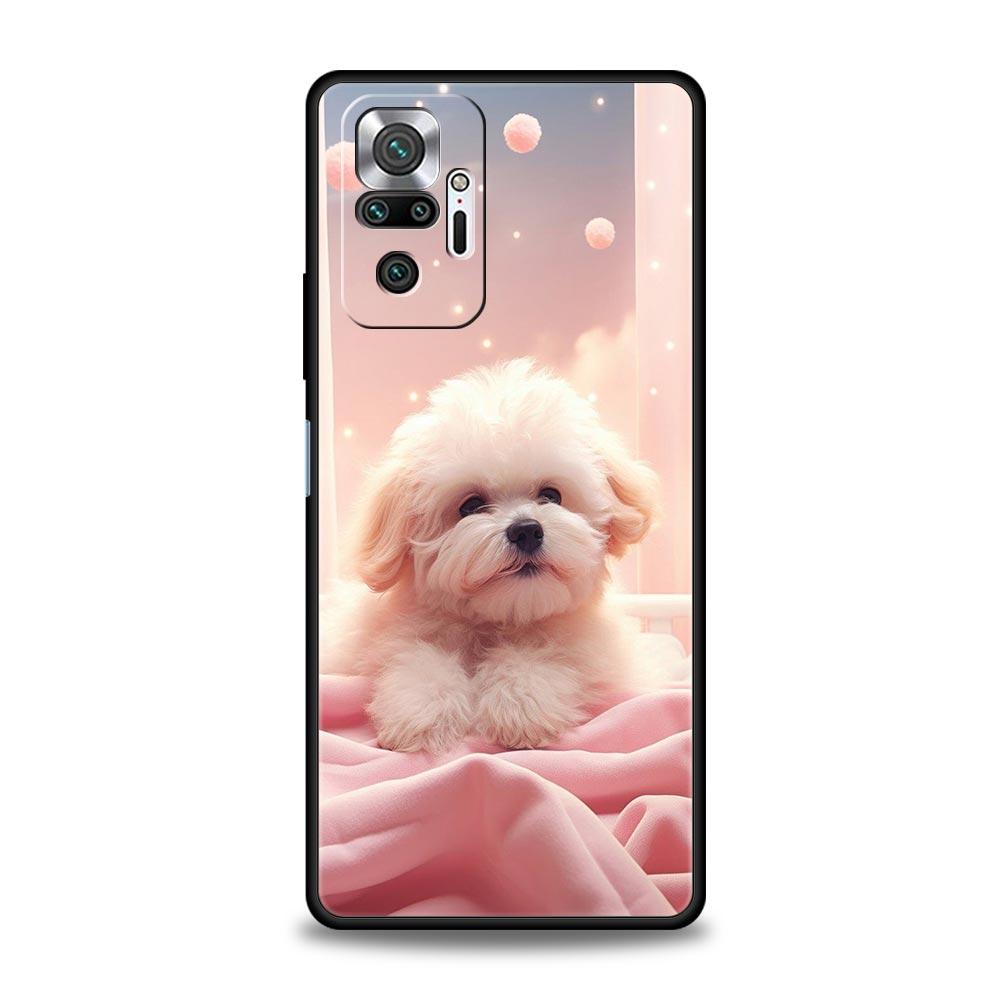 Cute Little Dog Phone Case Cover for Redmi 14C 10C Note 15 14 13 12 10 11 K40 Pro Plus 5G Soft TPU Shockproof Shell Fundas Capas