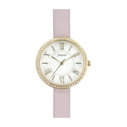 

Fragola SUMIRE Women s Stone Bezel Band Watch N03823A-1 Purple