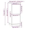 VidaXL Buffets 2 pcs Gris 31,5x34x75 cm Bois massif de pin