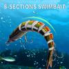 1PC [Ready Stock] 8 Sections Fishing Lure 13.5cm/19g 10cm/15.5g Jointed Swimbait Sinking Trout Wobbler Bait 6# Hook Fishing Tackle
