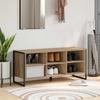 Shoe Cabinet Rustic Oak Finish 100 x 35 x 44 cm Engineered Wood