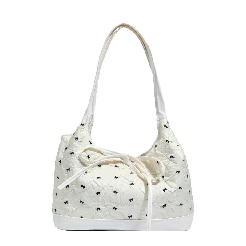 Korean Fashion Handbag Women's Commuter Bag 2025 New Bow Underarm Bag Versatile Large-capacity Shoulder Bag