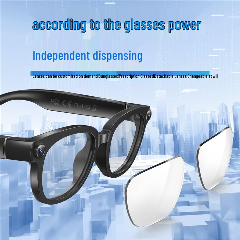 Q1 EyeVue AI Smart Glasses: Voice Control, Photo Translation, Bluetooth Calls, Music & Recording.
