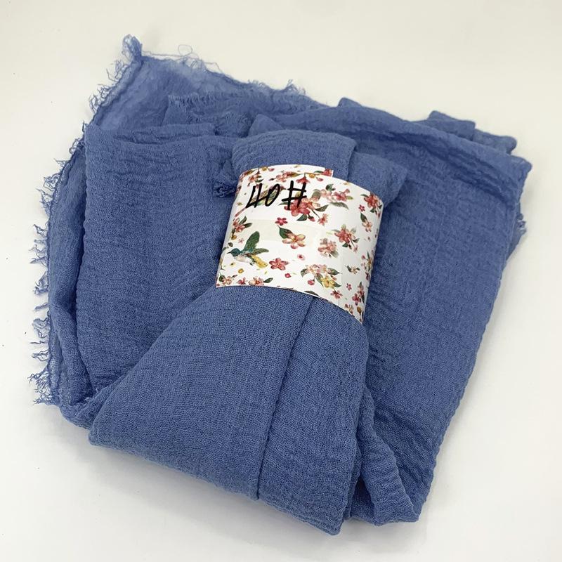 Women Cotton Scarf New Summer Girls Solid Color Sunscreen Thin Scarves Soft Shawl Foulard Viscose Spring Lady Wrap Shawls