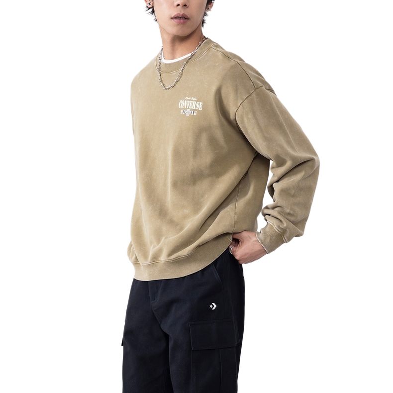 New Converse Sweatshirts Unisex Khaki Brown UCJ123-FAK