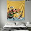 Gaston Lagaffe Animal Wall Tapestry Aesthetic Wall Hanging Printed Fabric Blanket Decorative Tapestries for Bedroom Living Room Home Decor