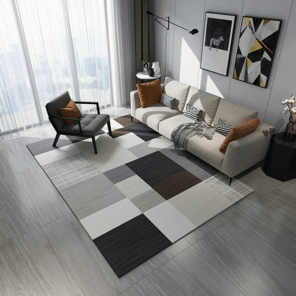 Modern Geometric Living Room Carpet, Simple Sofa Coffee Table Pad, Bedroom Closet Large Area Carpet, Home Decoration