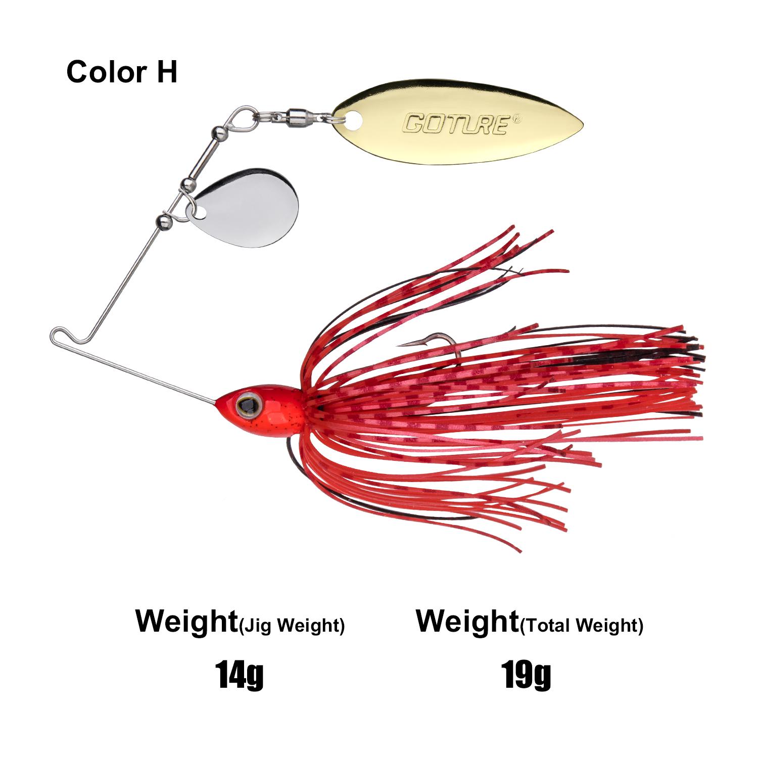 

Новая спиннерная приманка 14 г, рыболовная приманка с 3D глазами, тандемная ива, колорадо, лопастная спиннербейт, баззбейт для ловли окуня