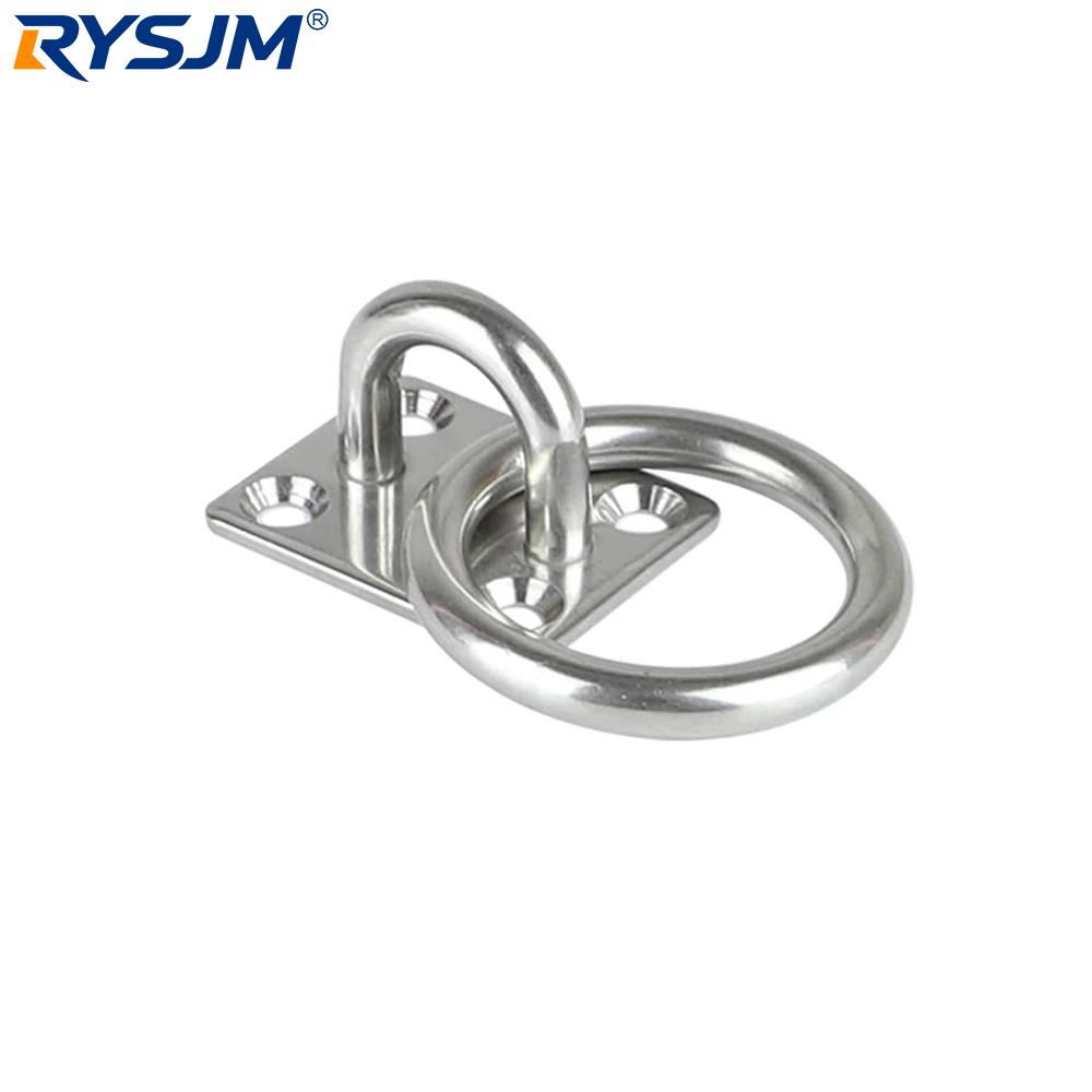6mm Stainless Steel Pad Eye Plate U-Shaped Hook Marine Hardware For Ship Yacht Sun Shade Sail Hammock Wall Ceiling Mount Hanger