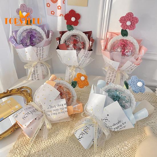 Buquê falso, novidade criativa, presente de dia das mães, buquê falso Babysbreath, acessórios de capa de bola para o dia dos professores