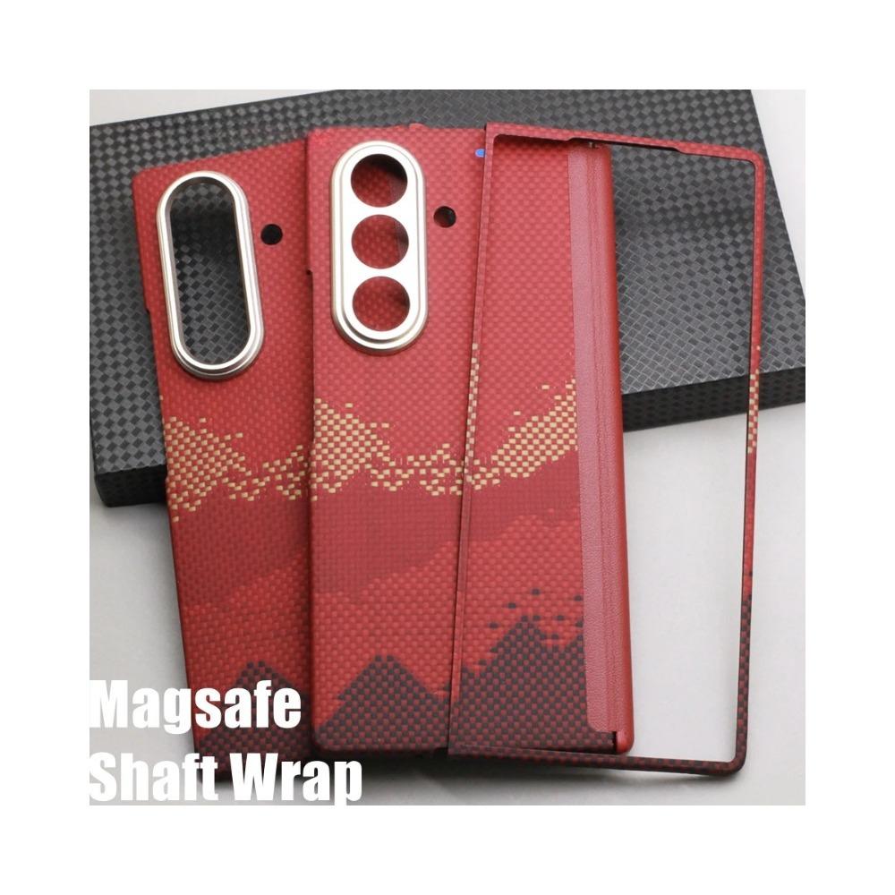 Business Sle Matt Hart Kevlar Aramid Kohlefaser Magnetische Handyhülle für Samsung Galaxy Z Fold 7 Magsafe Kabelloses Laden Stoßfest Schutzhülle