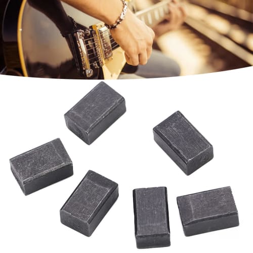 6-Piece Replacement Electric Guitar Tremolo Bridge Saddle Clamp Lock String Insert Blocks, Ideal for Luthiers