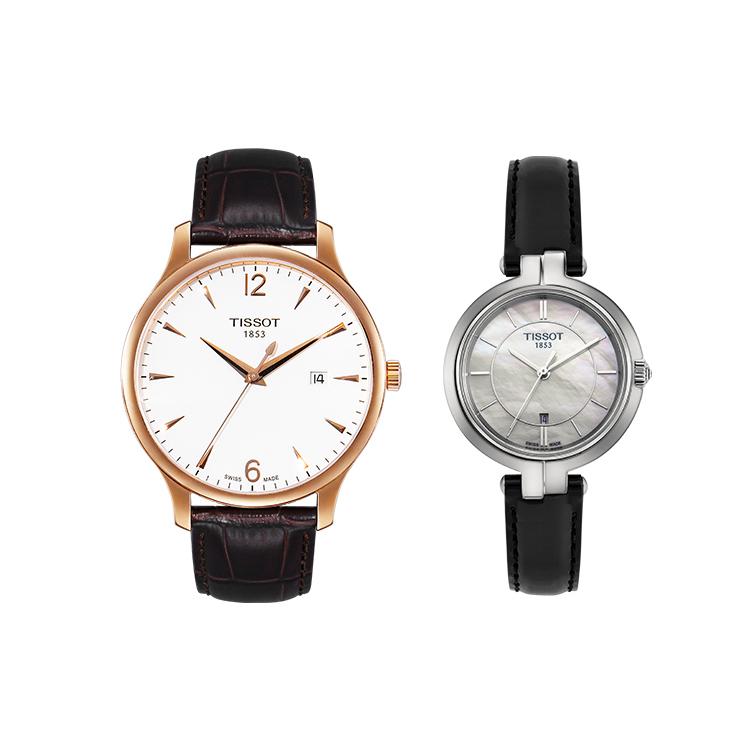 

TISSOT Junya Collection Quartz Movement Unisex Watch 30mm White Dial Stainless Steel Case Leather Strap T0636103603700+T0942101611100