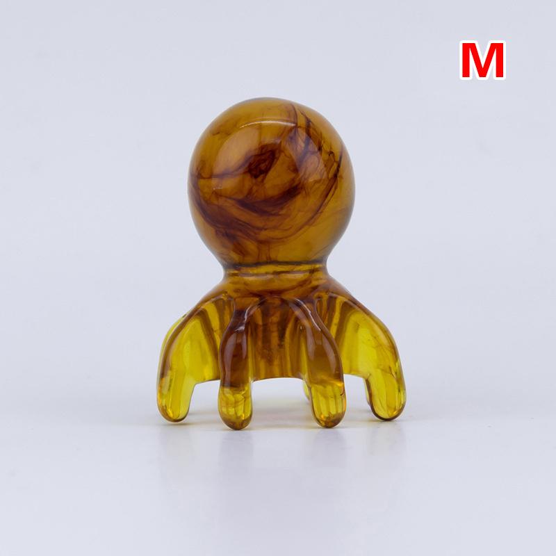 Resin Octopus Comb Head Massager Meridian Scraping Scalp Massage Brush Acupuncture SPA Gua Sha Health Deep Massage Tool