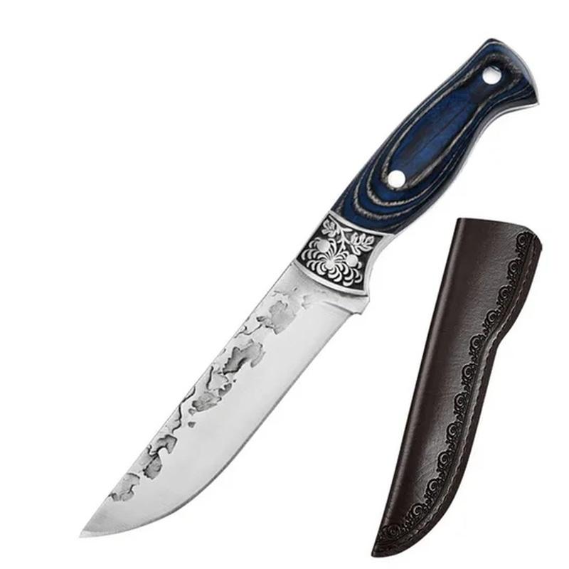 

WXCOO 1pcs Forged Boning Meat Cleaver Kitchen Knives Stainless Steel Butcher Knife Wooden Handle Household Fruit Slicing
