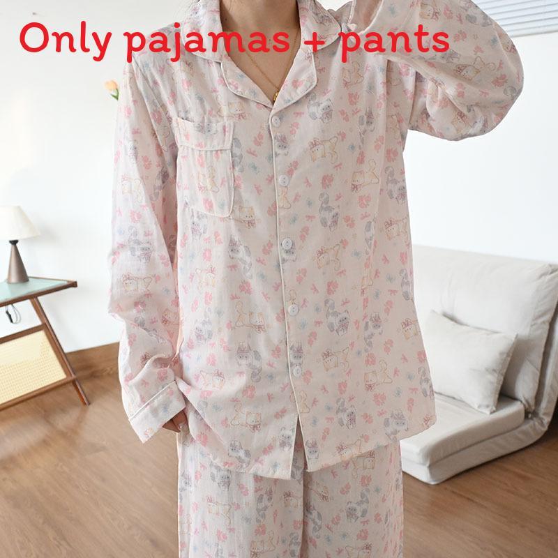 

Baby Cotton Pajama Set For Spring Summer Breathable Sleepwear For Infants Pink Cat,XL