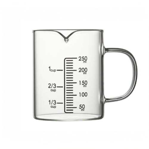

Zomaki Graduated Mug, Measuring Cup, Heat-Resistant Glass Measuring Cup, Graduated Beaker, Milk Cup, Juice Cup, Suitable for Wine and Hot and Cold Liq