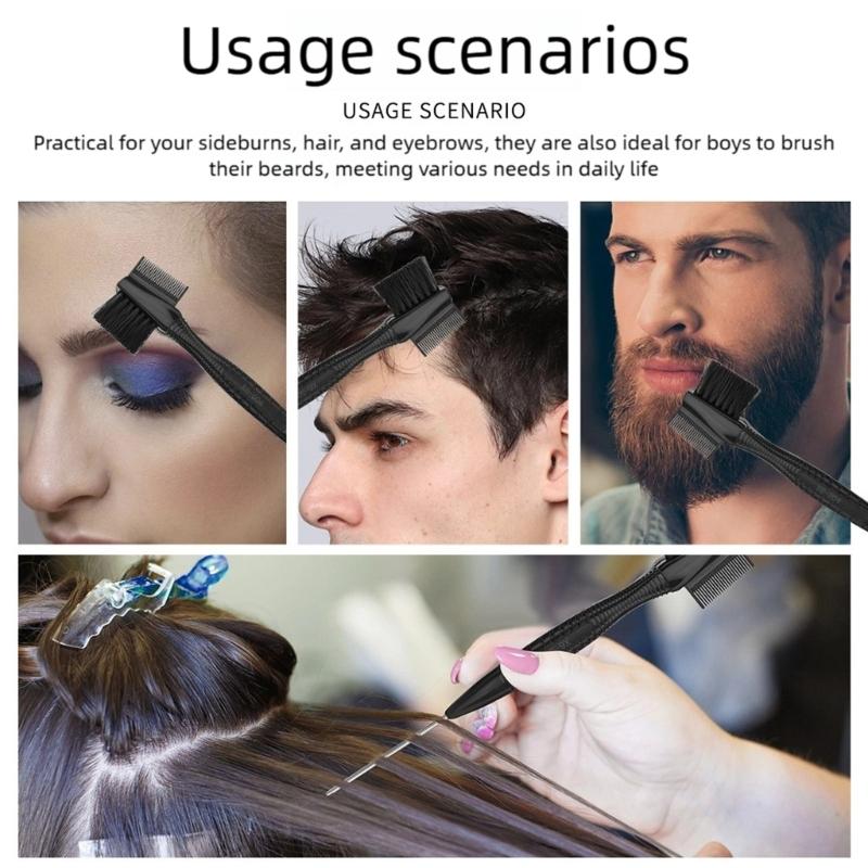 Double Sided Hair Brush With Detangling Teeth And Precise Tip For Frizz Control Portable Sensitive Scalp Care