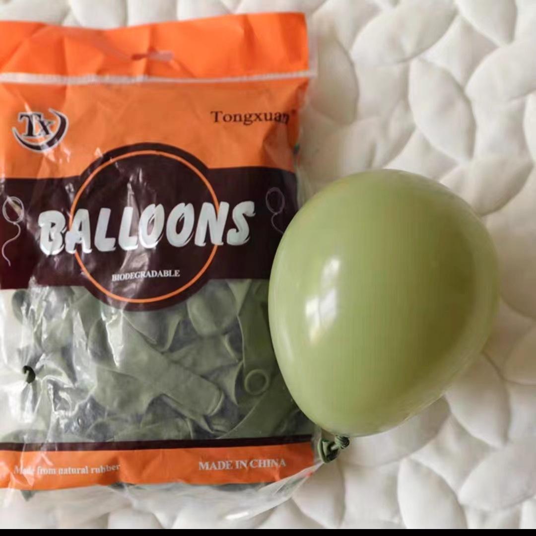 

Винтажный 5-дюймовый воздушный шар Tx Tongxuan цвета бобовой пасты, утолщенный, ретро-розовый, какао, авокадо-зеленый латексный шар 100 5-inch retro avocados