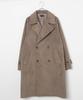 WEGO Type A Size Tailored Long Solid Korean Loose Men's Overcoat, Beige, (Melton Overcoat), L, Jacket, Coat, Spring/Winter Clothing, Color, Style,