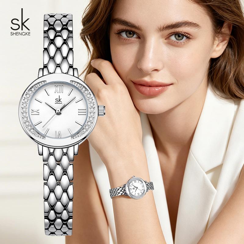 Shengke New Design Women's Quartz Watches Top Brand Ladies Wristwatches Original Female Best Elegant Gifts Clock
