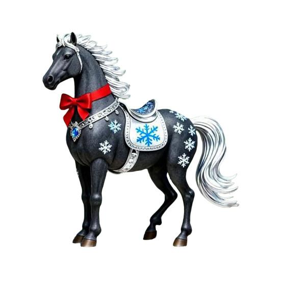 2D Flaches Pferd Auto Hängeornament Acryl Pferd Rückspiegel Anhänger Feiertag Winter Hängezubehör für Weihnachtsbaum Auto Innenraum Wand Fenster