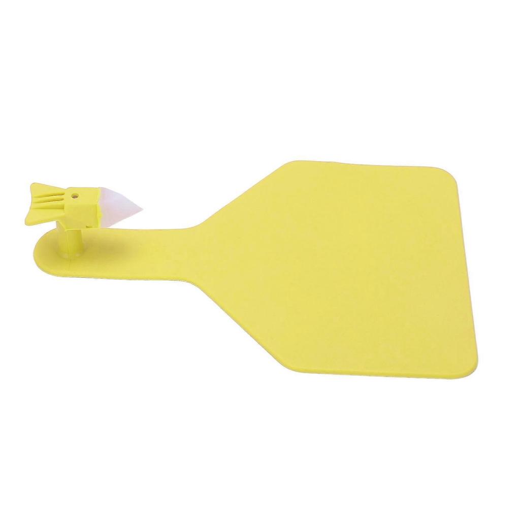 100pcs Blank Livestock Ear Tag Thickened TPU Reusable Animal Ear Label for Dairy Cattle Beef Cattle Yaks Horses Camels Yellow